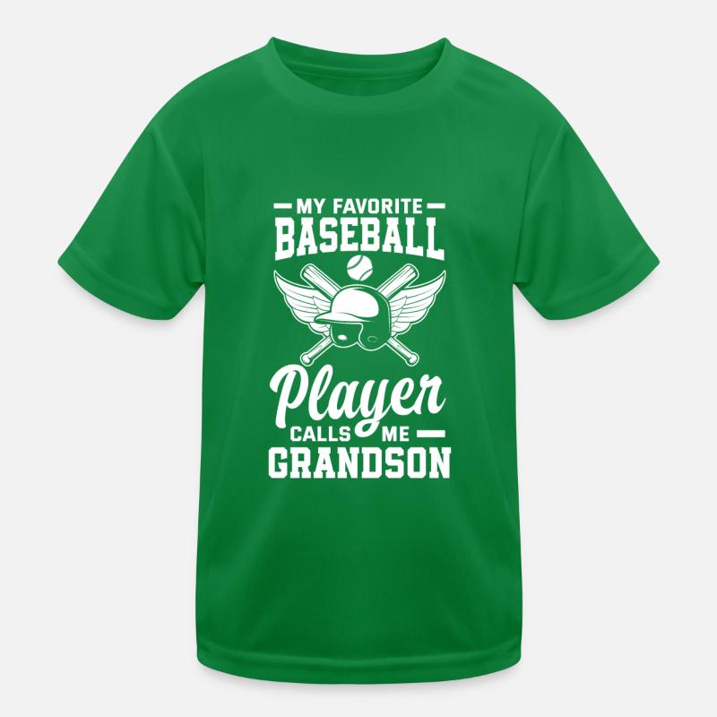 Funny Baseball Kids Functional T-Shirt