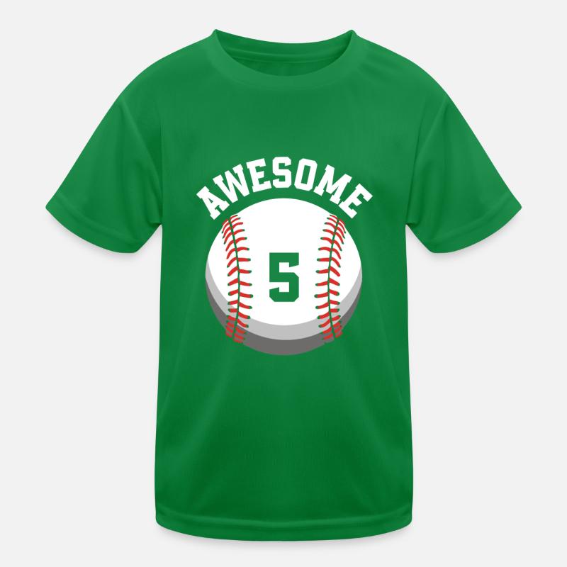 Fête de baseball pour enfants d’anniversaire 5e anniversaire T-shirt sport Enfant