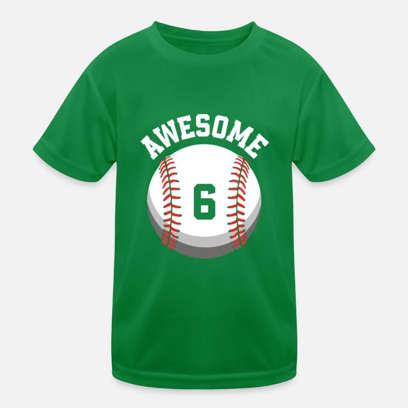 Kinder Geburtstag 6. Geburtstag Baseballparty Kinder Funktions-T-Shirt