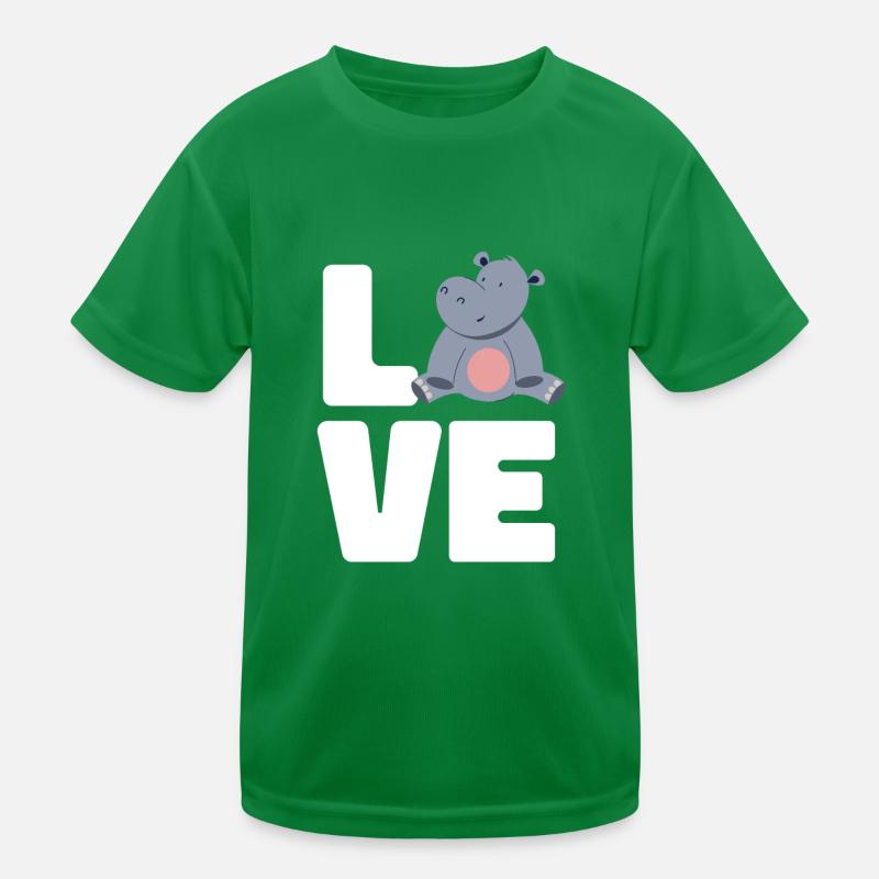 Flusspferd Nilpferd Kinder Funktions-T-Shirt