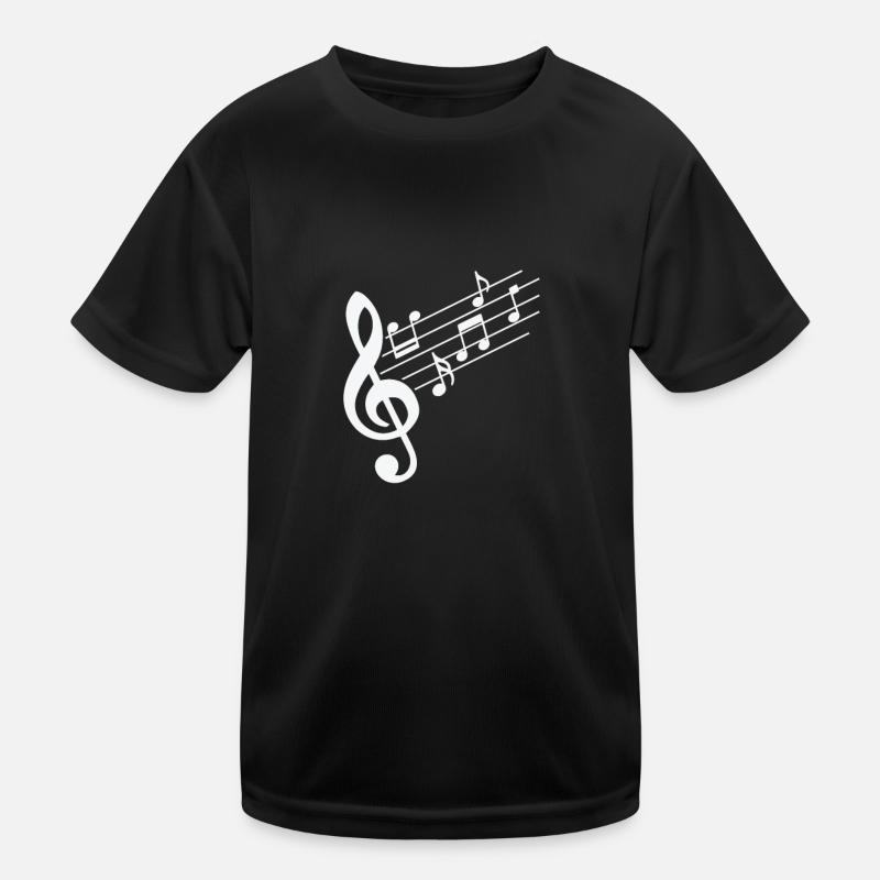 Music clef with musical notes Kids Functional T-Shirt