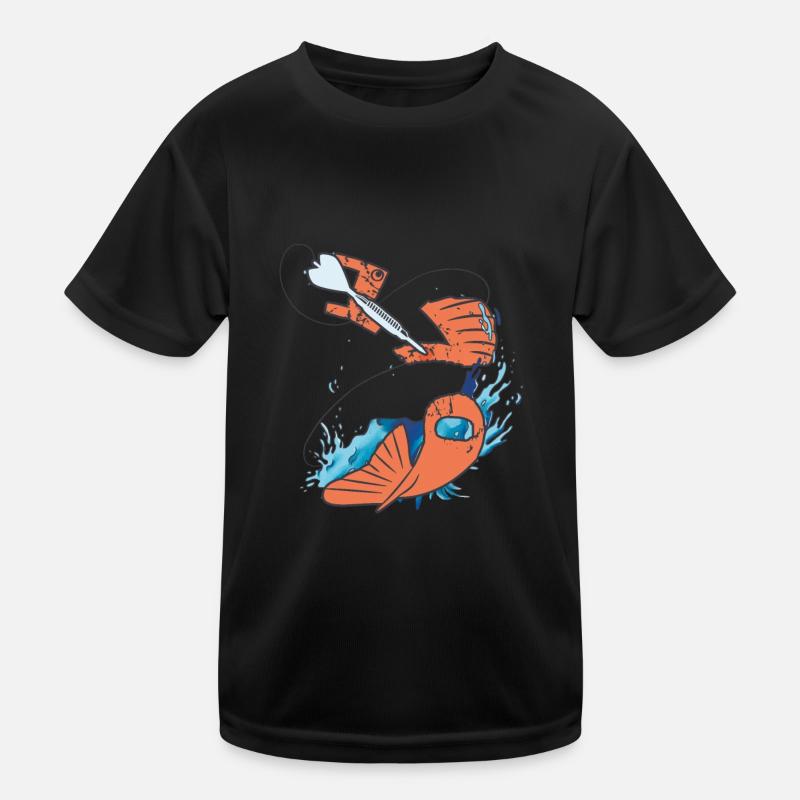 Darts High Finish 170 Big Fish Kinder Funktions-T-Shirt