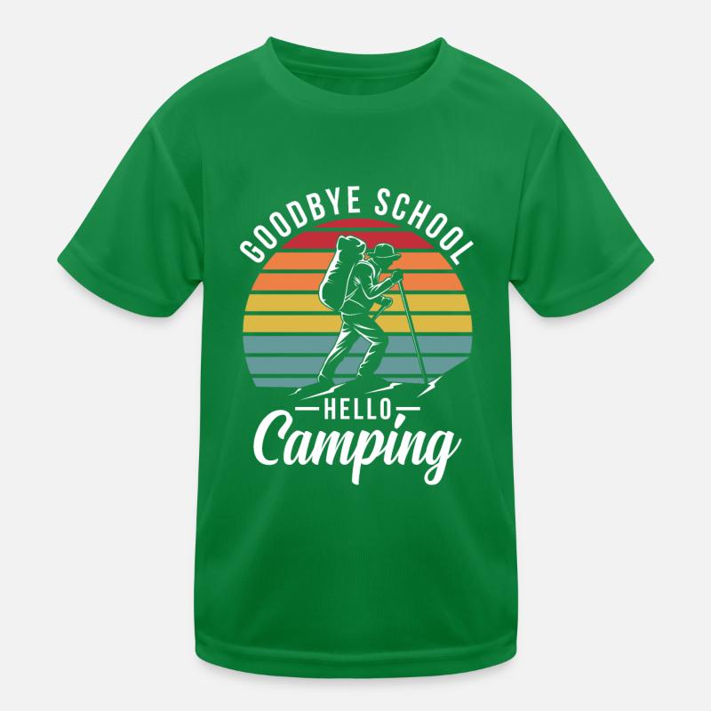 Goodbye School, Hello Camping Kids Functional T-Shirt