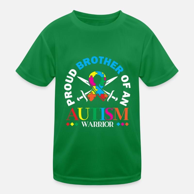 Stolzer Bruder Eines Autismus-kriegers Kinder Funktions-T-Shirt