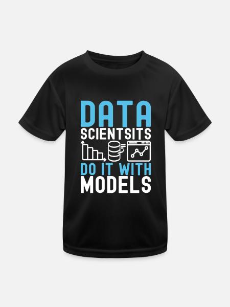 Data Science Datenanalyst - Kinder Funktions-T-Shirt - Schwarz - Vorne