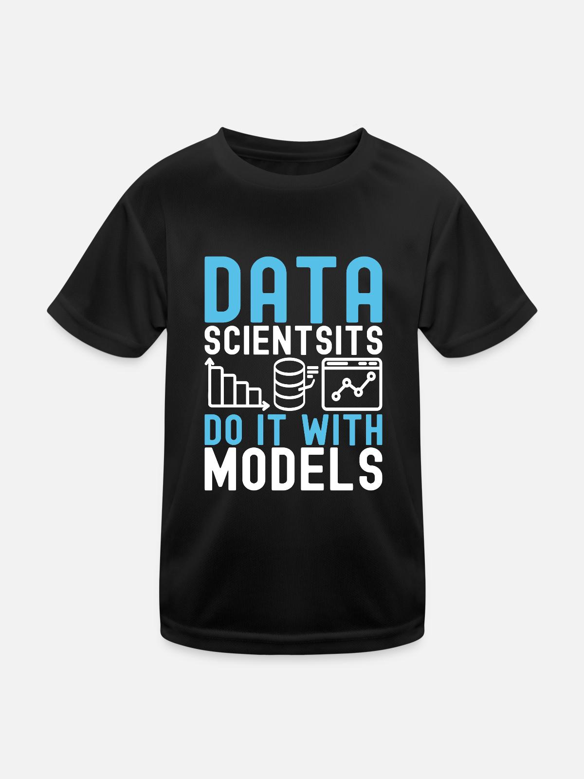 Data Science Datenanalyst - Kinder Funktions-T-Shirt - Schwarz - Vorne