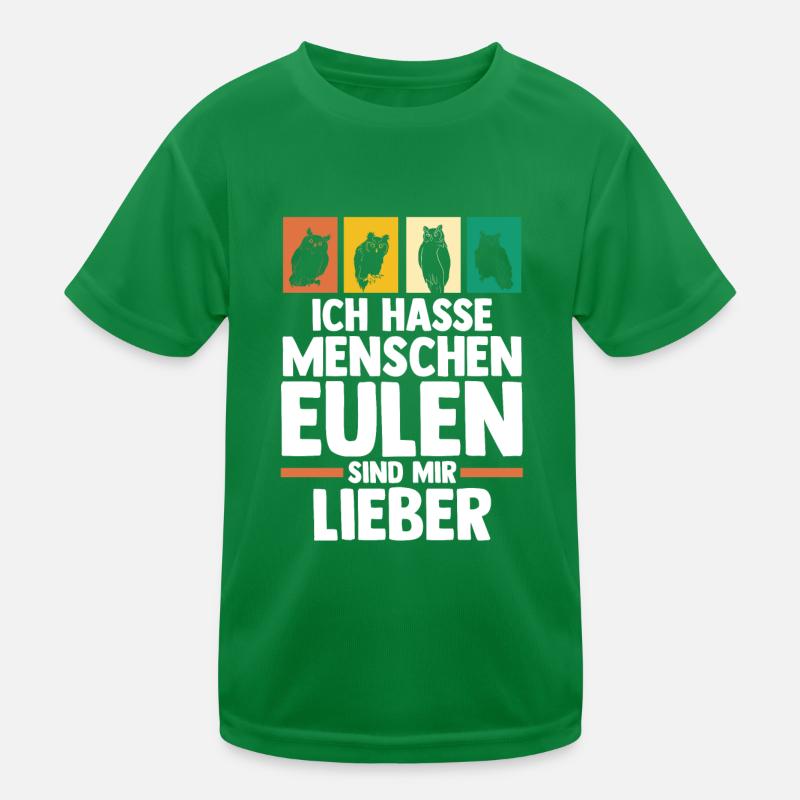 Eulen Kinder Funktions-T-Shirt