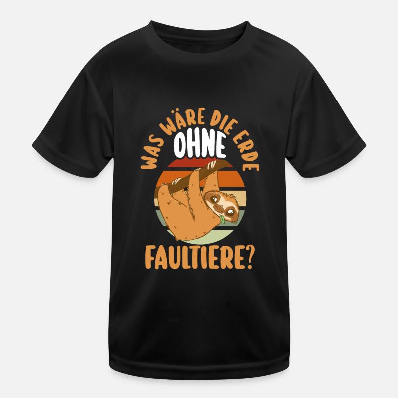 Faultier Kinder Funktions-T-Shirt
