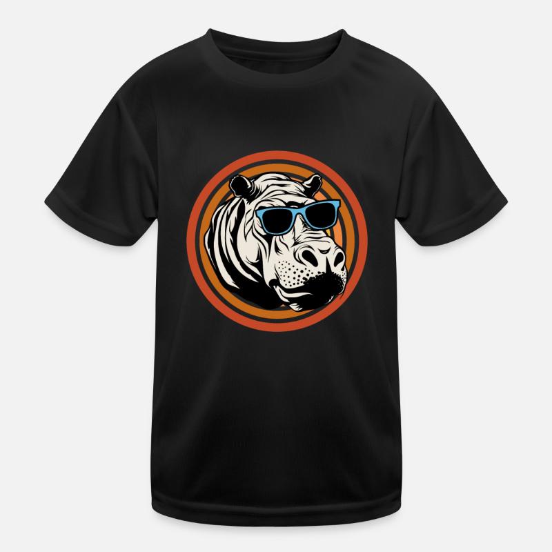 Flusspferd Nilpferd Kinder Funktions-T-Shirt