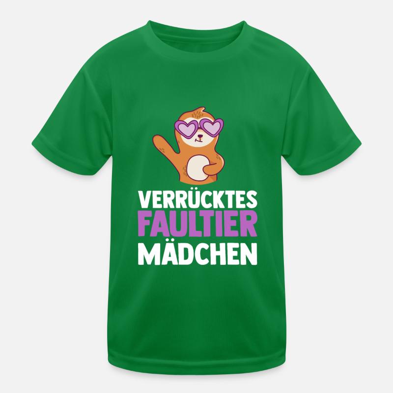 Faultier Kinder Funktions-T-Shirt