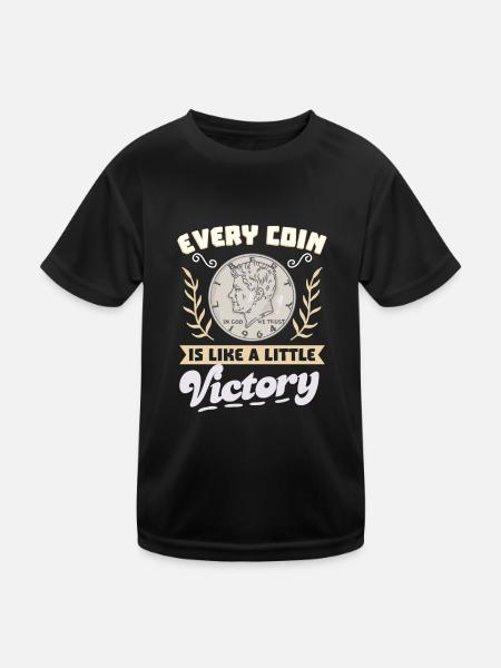 Collection de pièces de monnaie amusante pour les collectionneurs de pièces de monnaie et - T-shirt sport Enfant - noir - Devant