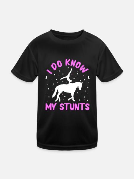 Voltige, Equitation, Dressage - T-shirt sport Enfant - noir - Devant