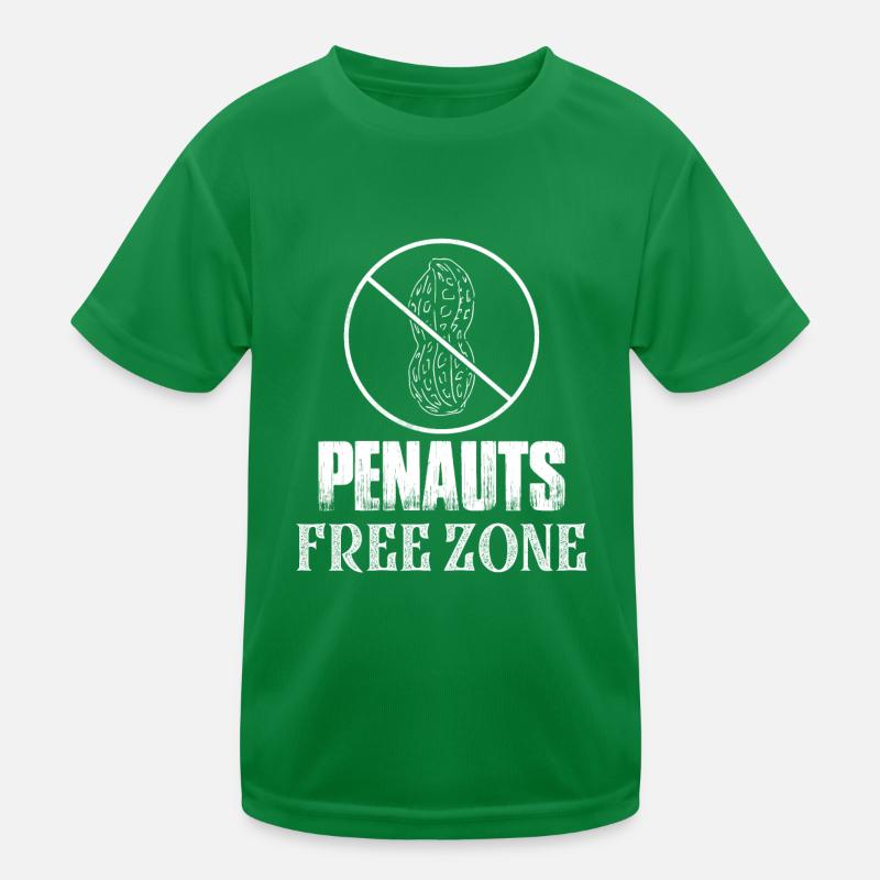 Penauts Free Zone Nut Allergic Awareness Kids Functional T-Shirt