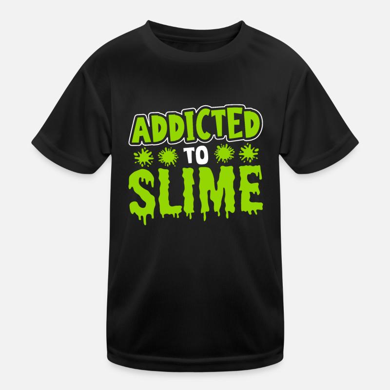 Addicted To Slime Slime Diy Liquid Lover Kids Functional T-Shirt