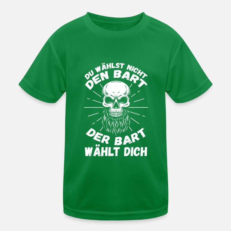 Bärtig Bartträger Schnurrbart Bart Kinder Funktions-T-Shirt