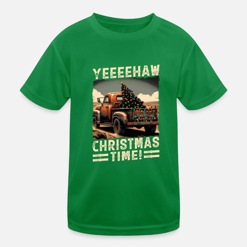 Yeehaw C’est Noël – Camionnette T-shirt sport Enfant