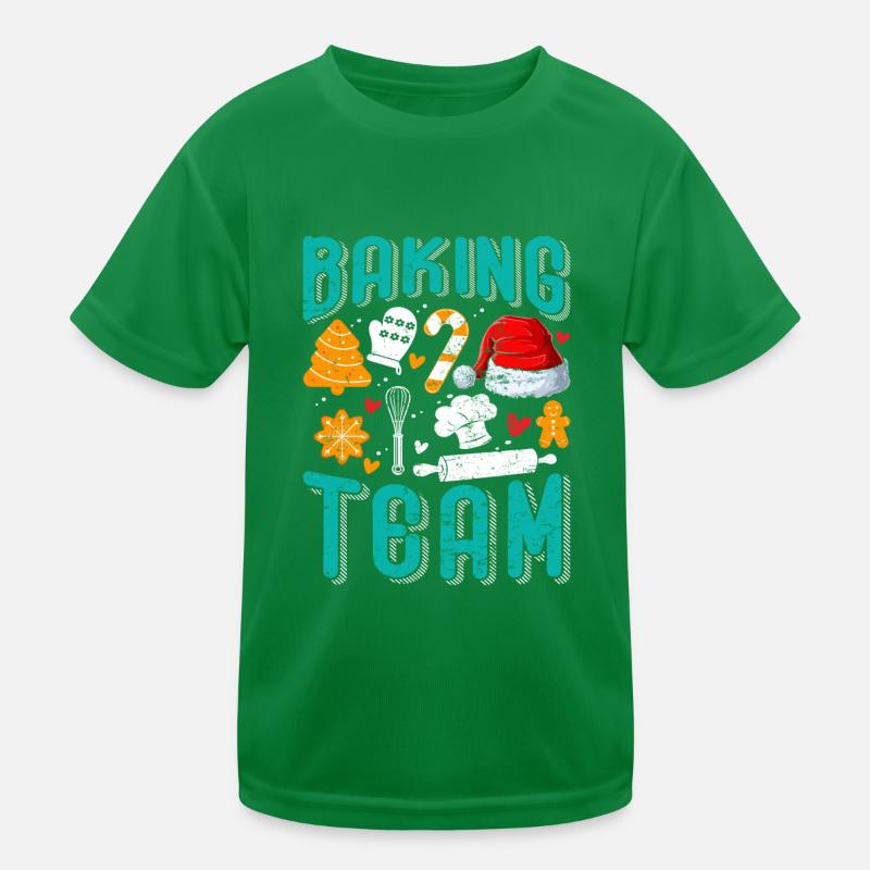 Baking Team Weihnachten Plätzchen Backen Kinder Funktions-T-Shirt