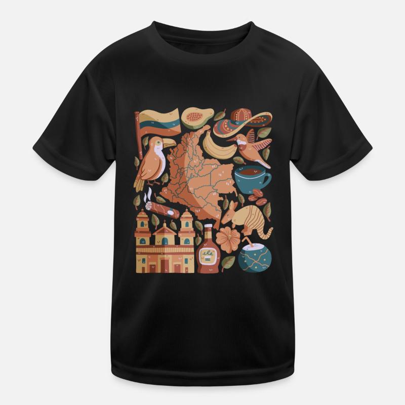 Kolumbien Kinder Funktions-T-Shirt