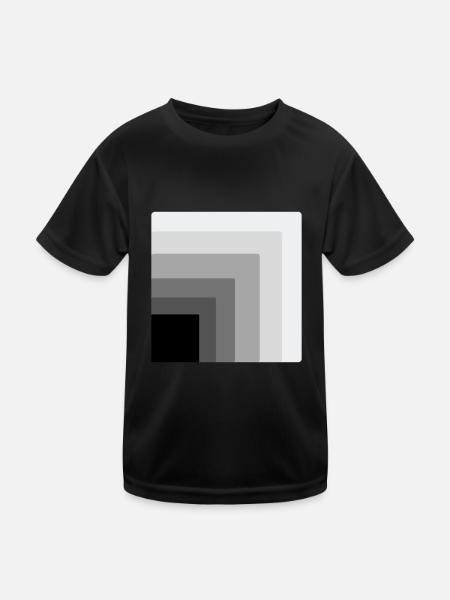 squares within a square - Kids Functional T-Shirt - black - Front