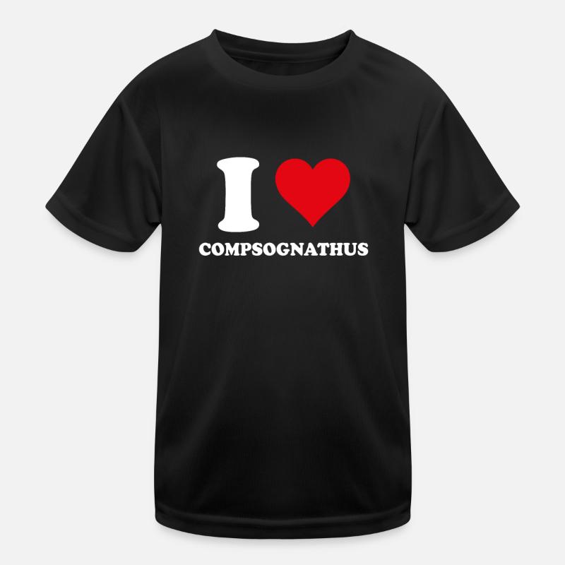 J'aime Compsognathus Paléontologie Dinosaure T-shirt sport Enfant