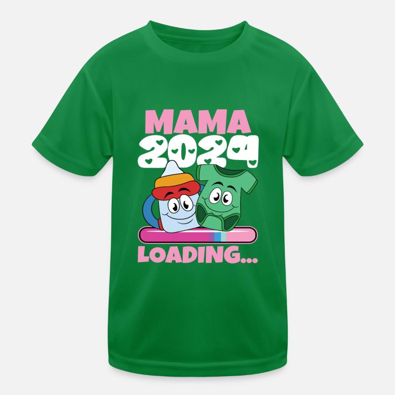 Mama 2024 werdende Mutter Schwangerschaft Kinder Funktions-T-Shirt