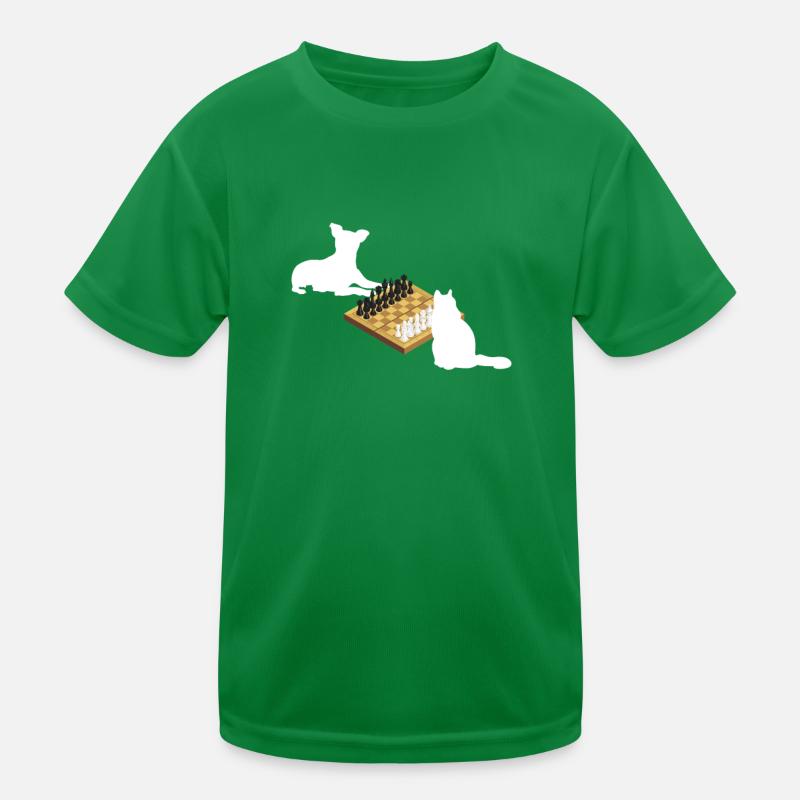 Funny Chess Player Board Game Coach Dog Kids Functional T-Shirt
