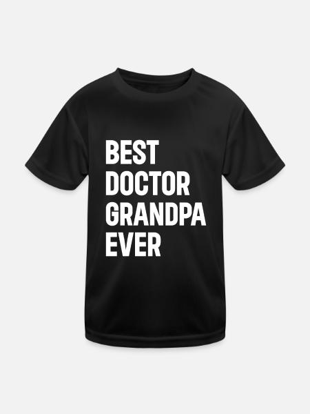 Best Doctor Grandpa Ever - Grandpa Doctor - Kinder Funktions-T-Shirt - Schwarz - Vorne