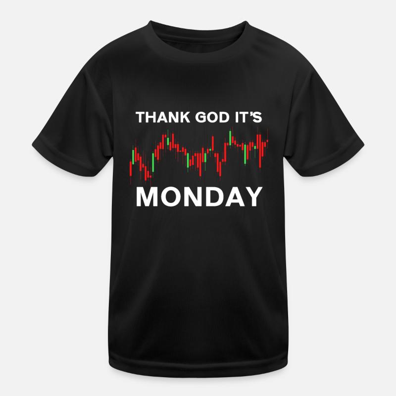 Dieu merci, c’est le jour du graphique boursier du lundi Marché boursier T-shirt sport Enfant