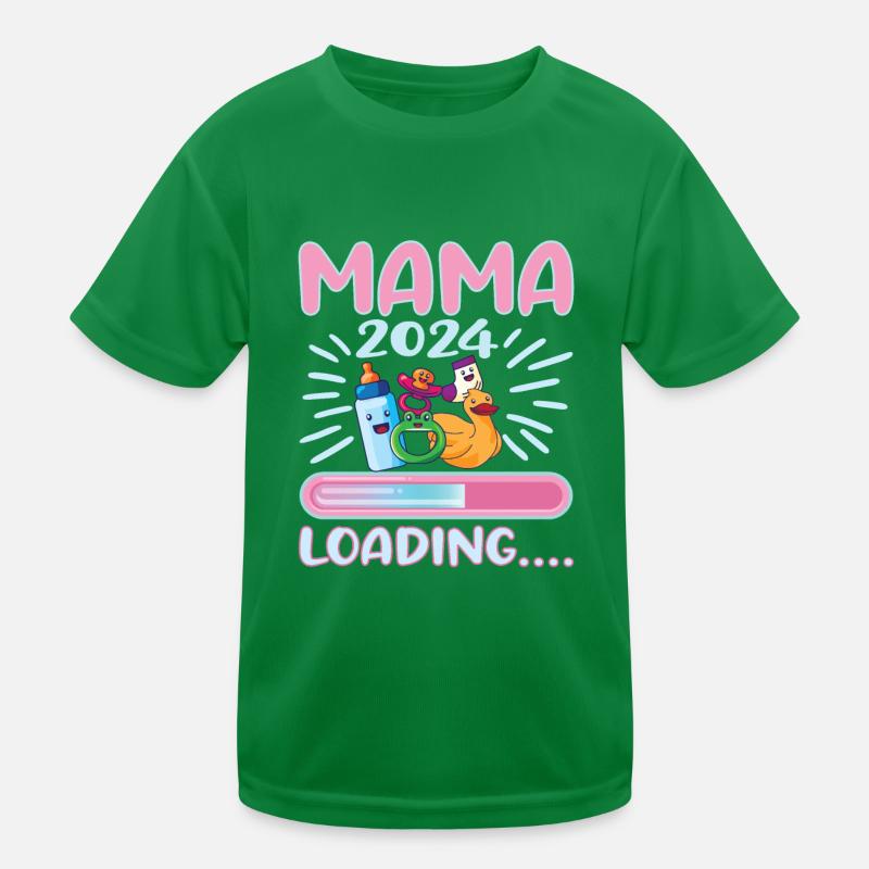 Mama 2024 werdende Mutter Schwangerschaft Kinder Funktions-T-Shirt