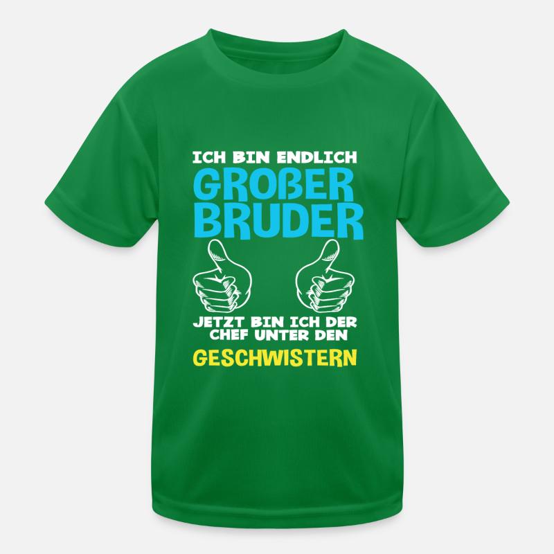 Ich Bin Endlich Großer Bruder Geschenk Sohn Kinder Funktions-T-Shirt