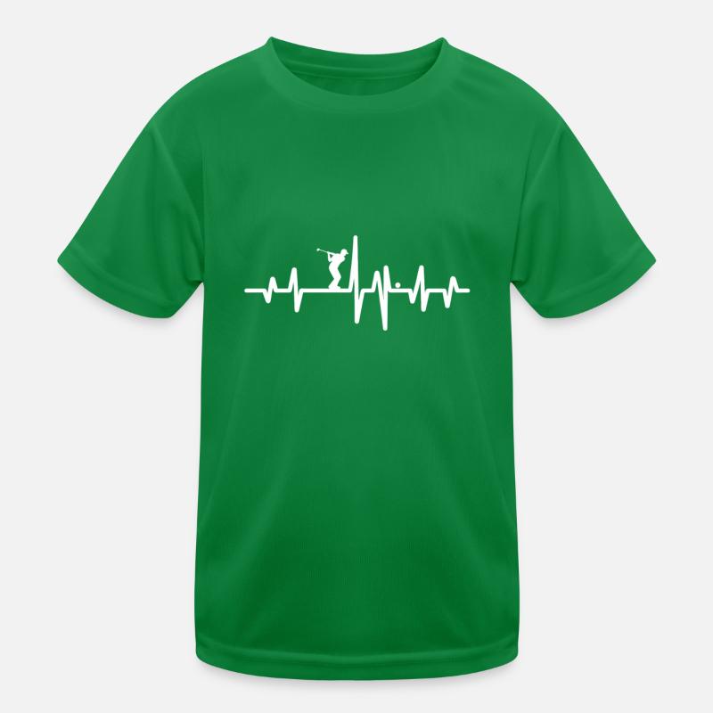 Golfer Humor Gift Golf Heart Rate Kids Functional T-Shirt