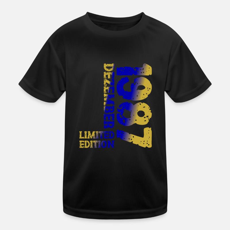 1987 Dezember Limited Edition 36. Geburtstag Deko Kinder Funktions-T-Shirt