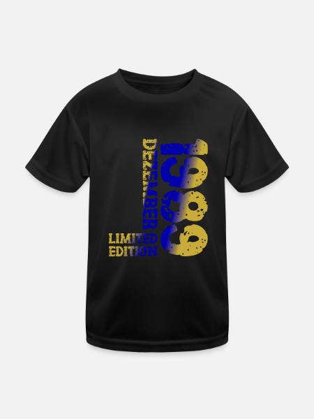 1989 Dezember Limited Edition 34. Geburtstag Deko - Kinder Funktions-T-Shirt - Schwarz - Vorne