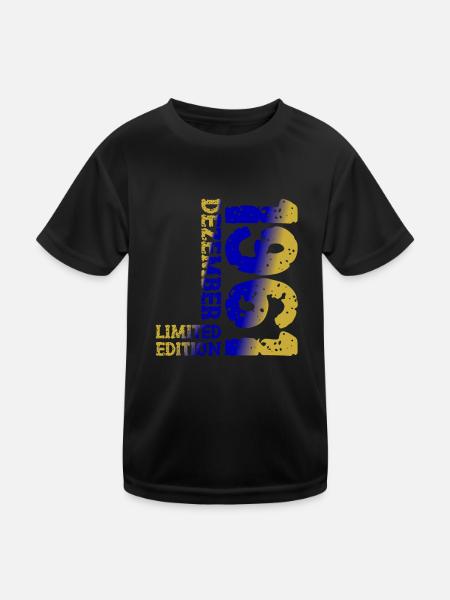 1961 Dezember Limited Edition 62. Geburtstag Deko - Kinder Funktions-T-Shirt - Schwarz - Vorne