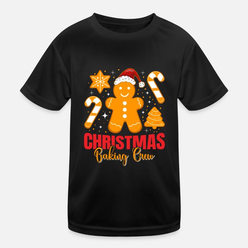 Backfans Christmas Baking Crew Plätzchen Kinder Funktions-T-Shirt
