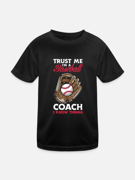 Funny Baseball - Kids Functional T-Shirt - black - Front