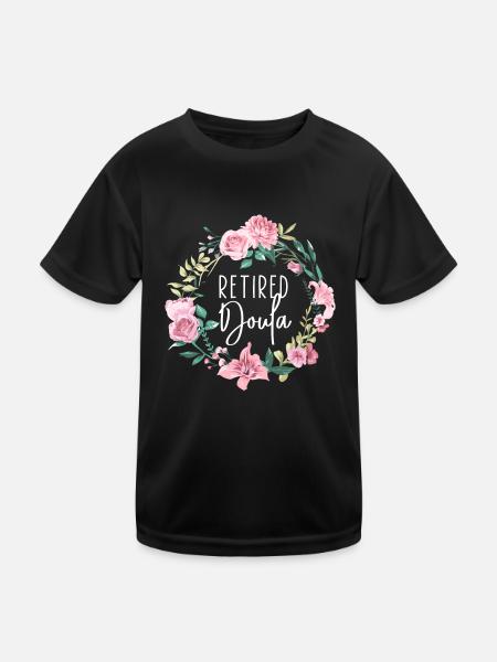 Doula Birth Worker Retraite - T-shirt sport Enfant - noir - Devant
