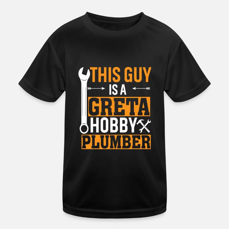 This guy is a great amateur plumber Kids Functional T-Shirt