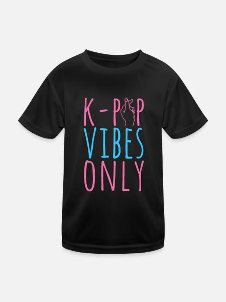 K-Pop-Fan Geschenk Koreanische Popmusik - Kinder Funktions-T-Shirt - Schwarz - Vorne