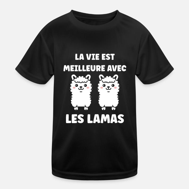 Humour mignon petit lama T-shirt sport Enfant