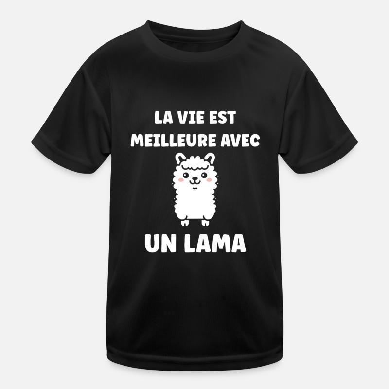 Humour mignon petit lama T-shirt sport Enfant