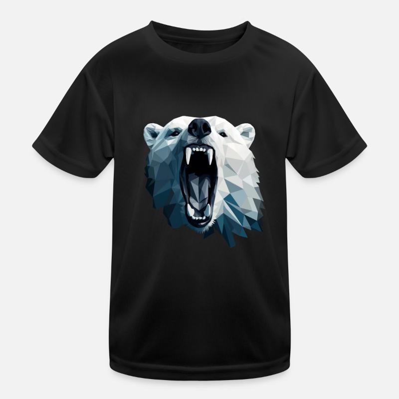 Geometric Style Polar Bear Kinder Funktions-T-Shirt