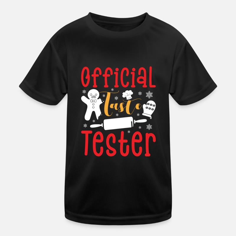 Plätzchen Official Taste Tester Weihnachtsgebäck Kinder Funktions-T-Shirt