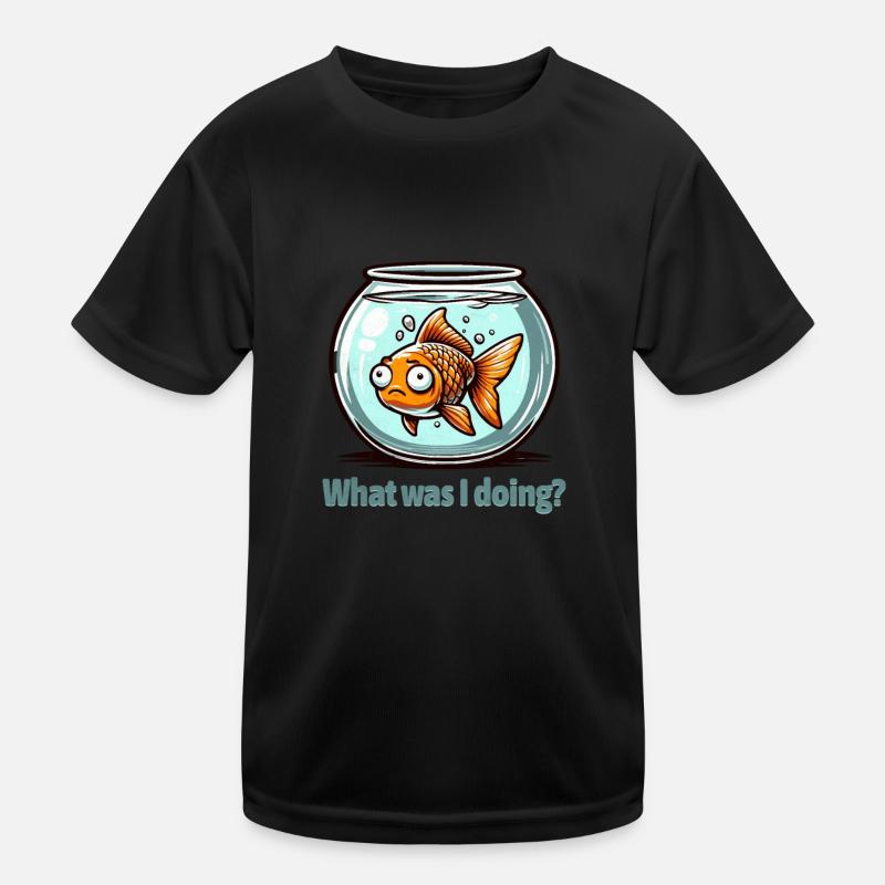 Was Habe Ich Getan? - Grübelndes Goldfisch-design Kinder Funktions-T-Shirt