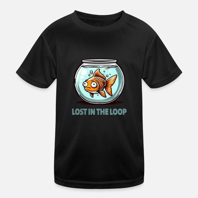 Lost In The Loop - Goldfish's Endless Journey Kids Functional T-Shirt