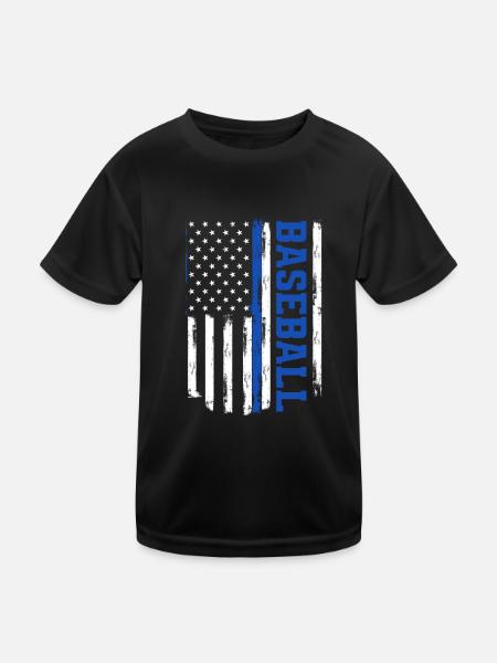 Funny Baseball - Kids Functional T-Shirt - black - Front