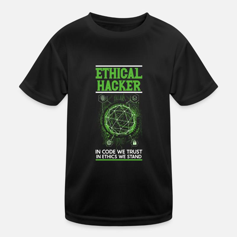 Ethical Hacking Analyst Ethical Cyber Security Kids Functional T-Shirt