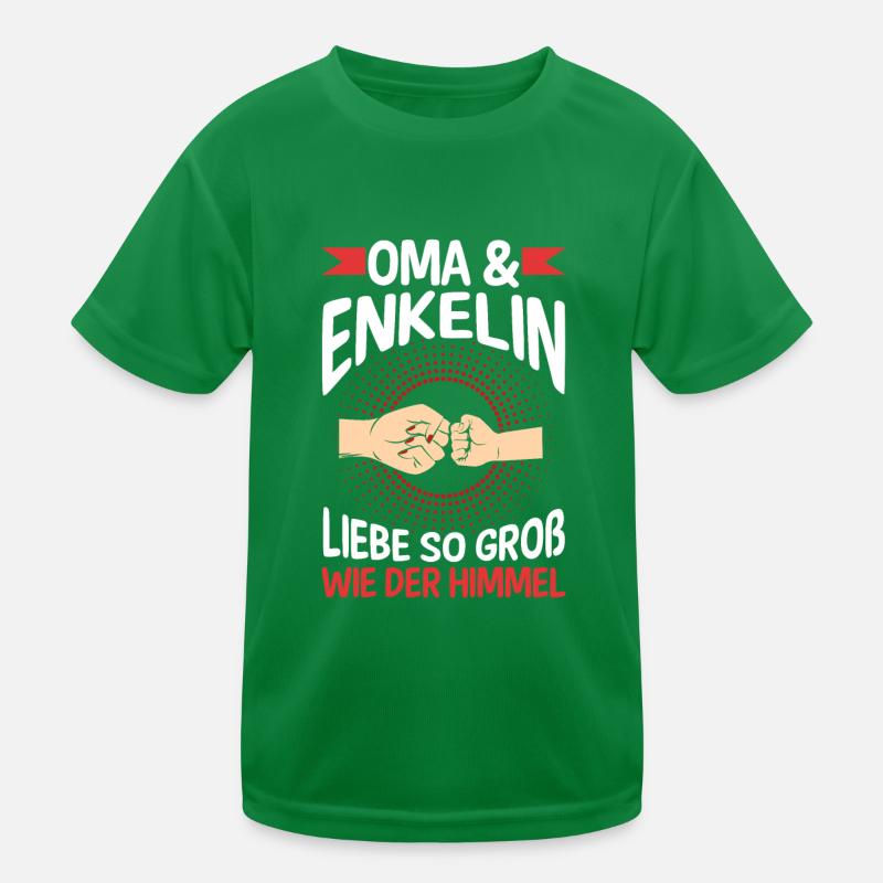 Oma Großmutter und Enkelin Kinder Funktions-T-Shirt