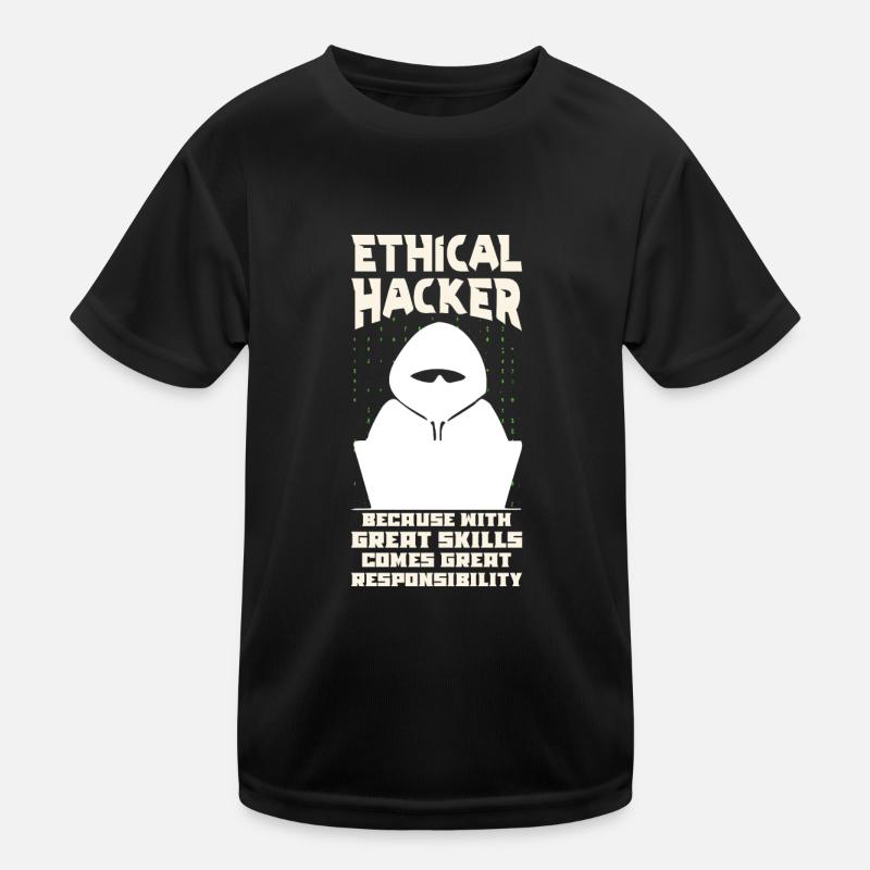Ethical Hacking Analyst Ethical Cyber Security Kids Functional T-Shirt