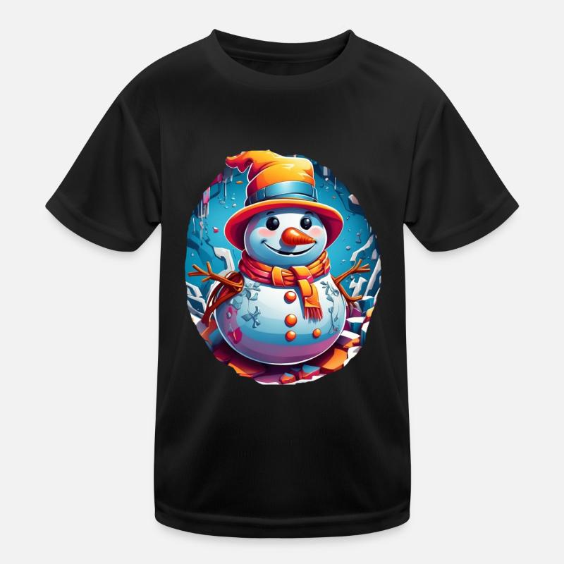 Schneemann, Schneemann Kinder Funktions-T-Shirt